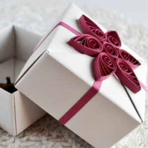 Order Your Box-Label-Ribbon Combos in Quantities of 4! Therefore 1 Set = 4 Welcome Box Combos!